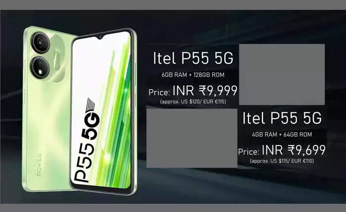 Itel P55 5G price in India