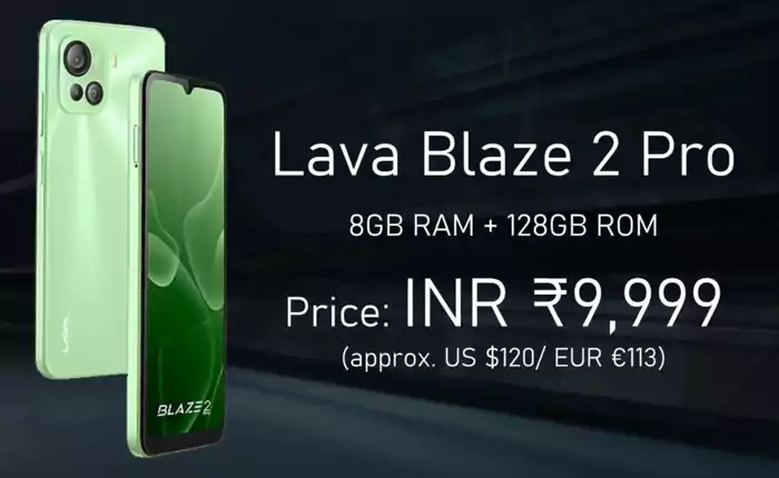 Lava Blaze 2 Pro pricing