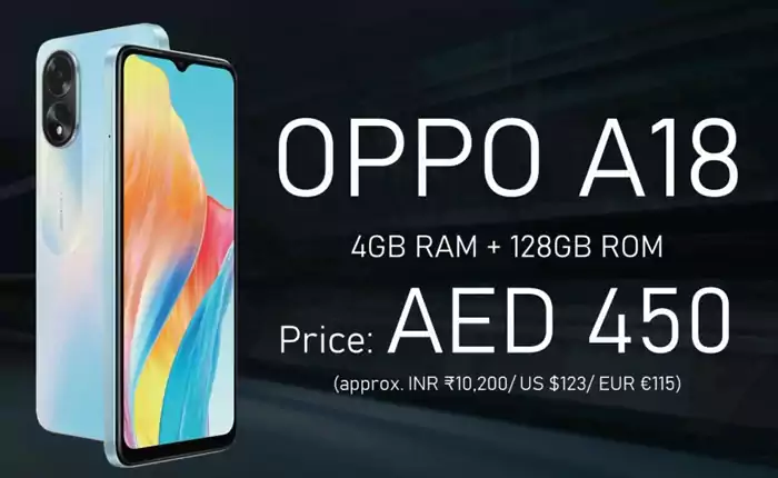 Oppo A18 Price in india